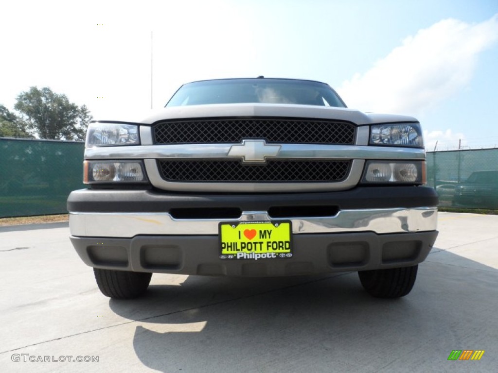 2003 Silverado 1500 LS Crew Cab - Light Pewter Metallic / Medium Gray photo #9