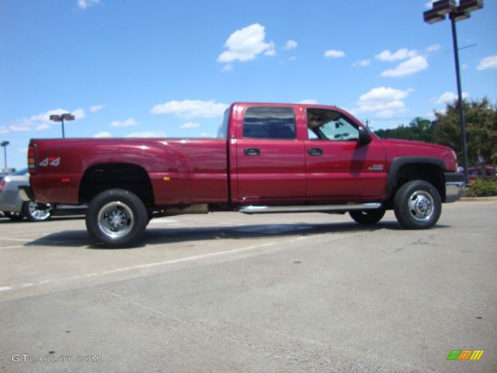 2005 Silverado 3500 LT Crew Cab 4x4 Dually - Sport Red Metallic / Dark Charcoal photo #6