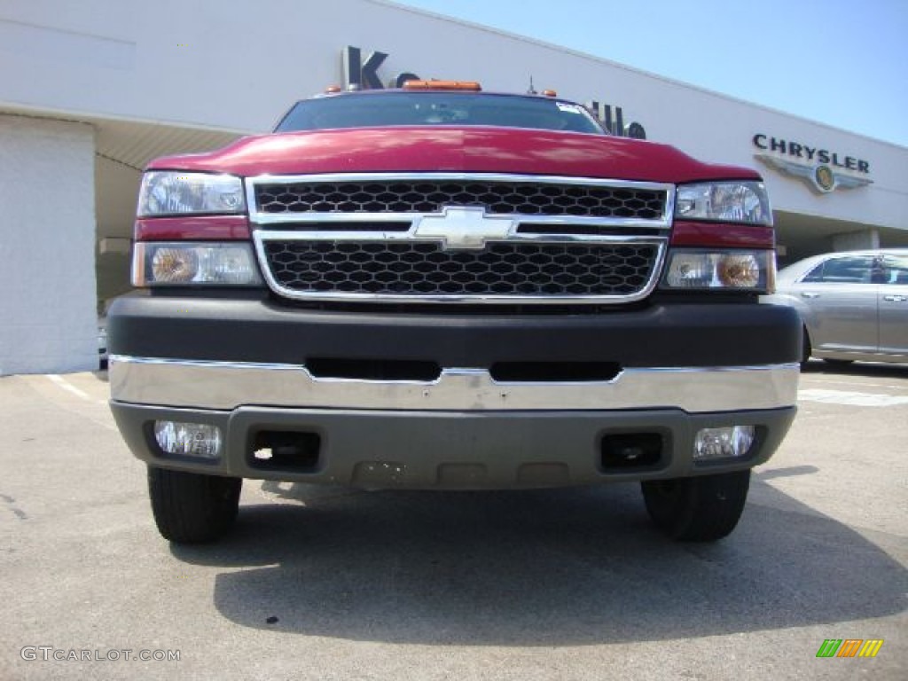 2005 Silverado 3500 LT Crew Cab 4x4 Dually - Sport Red Metallic / Dark Charcoal photo #8