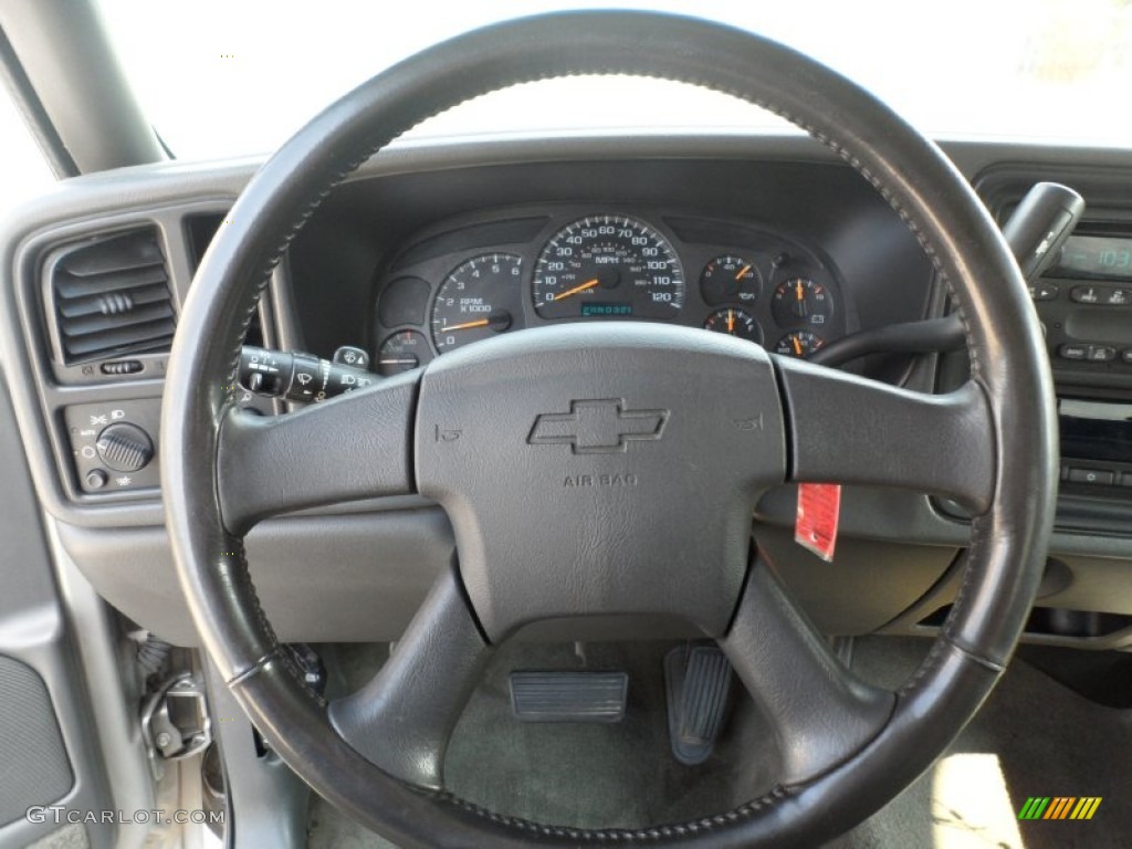 2003 Chevrolet Silverado 1500 LS Crew Cab Medium Gray Steering Wheel Photo #53339416