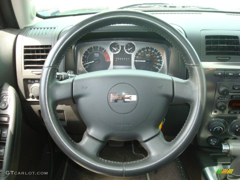 2008 Hummer H3 Standard H3 Model Ebony Black/Pewter Steering Wheel Photo #53339587
