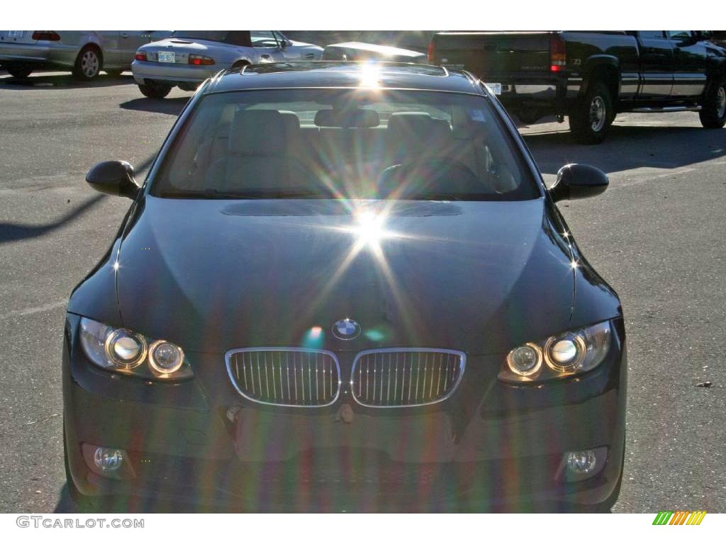 2007 3 Series 328i Coupe - Jet Black / Beige photo #2