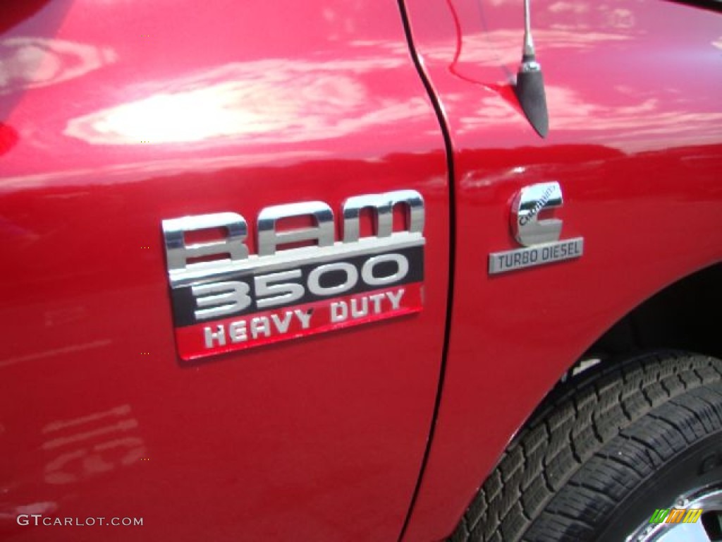 2007 Ram 3500 Laramie Quad Cab 4x4 Dually - Inferno Red Crystal Pearl / Medium Slate Gray photo #35