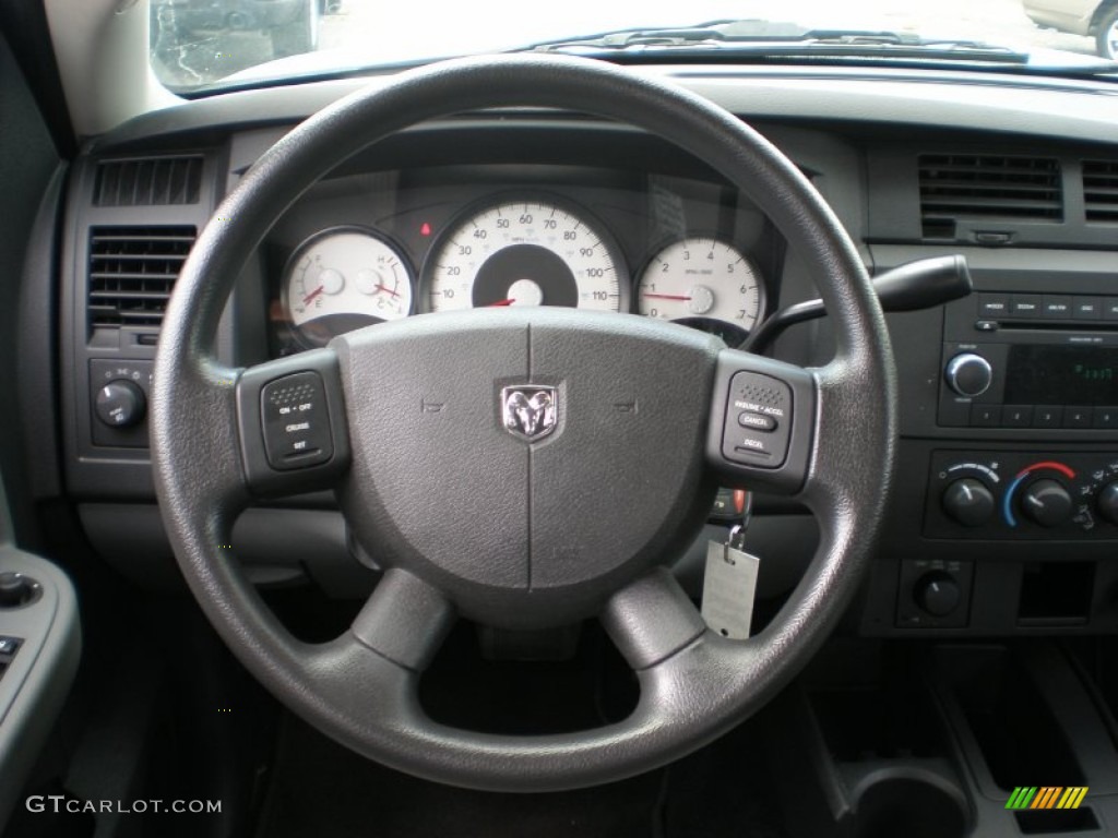 2011 Dodge Dakota Big Horn Crew Cab 4x4 Dark Slate Gray/Medium Slate Gray Steering Wheel Photo #53340724