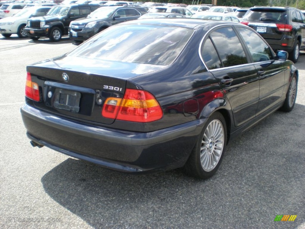 2002 3 Series 330i Sedan - Orient Blue Metallic / Grey photo #5
