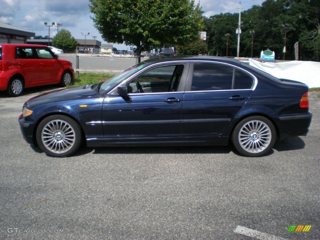 2002 3 Series 330i Sedan - Orient Blue Metallic / Grey photo #8