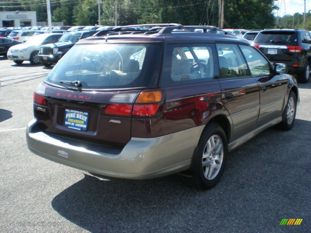 2001 Outback Wagon - Winestone Red Pearl / Beige photo #5