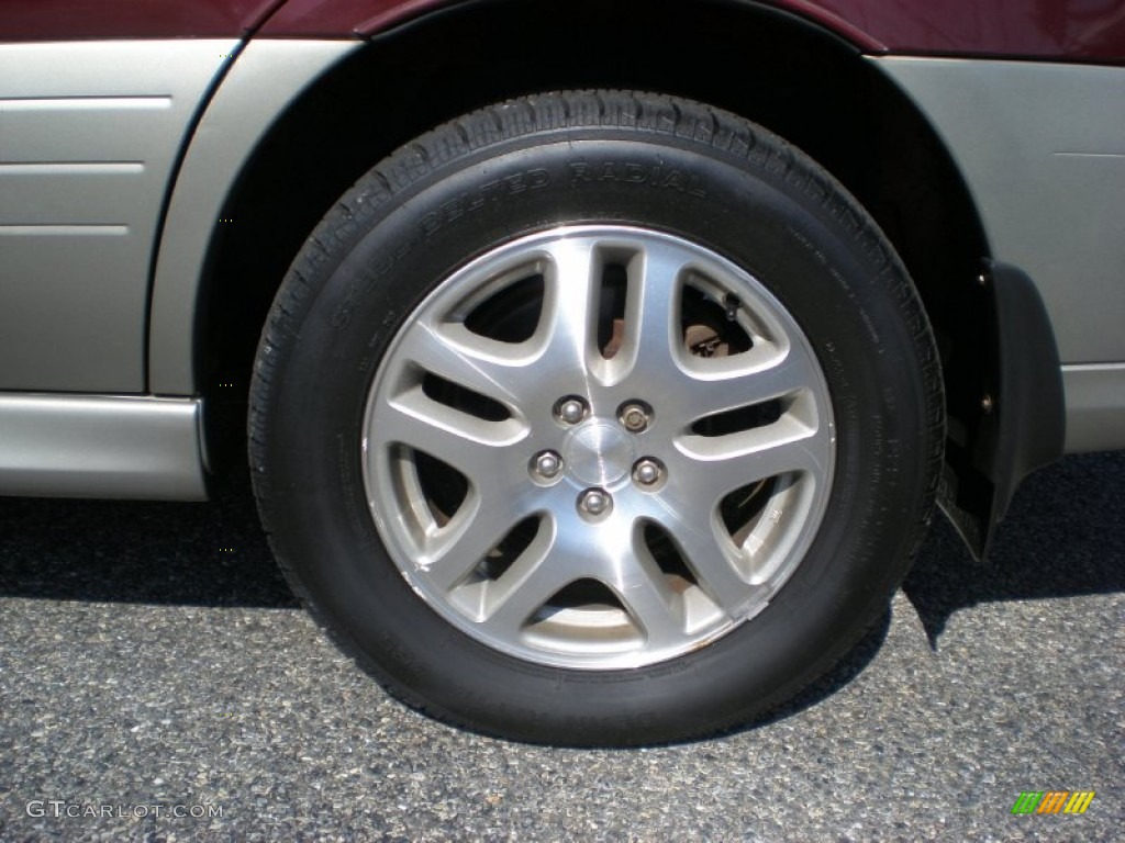 2001 Outback Wagon - Winestone Red Pearl / Beige photo #9