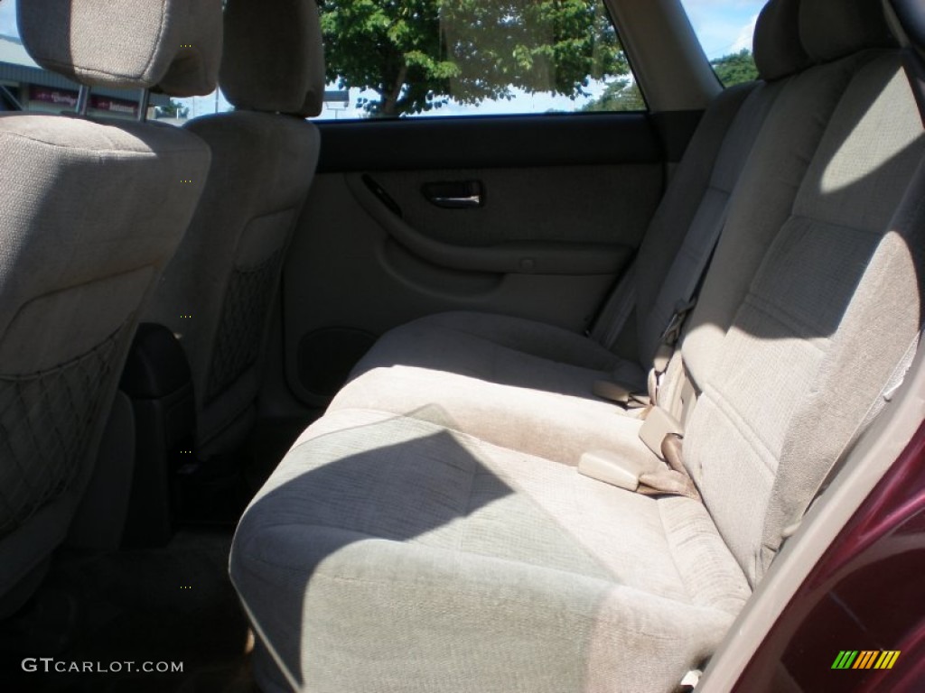 2001 Outback Wagon - Winestone Red Pearl / Beige photo #10