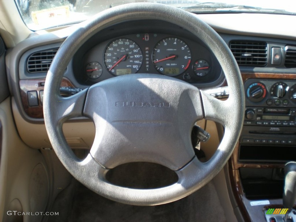 2001 Outback Wagon - Winestone Red Pearl / Beige photo #12