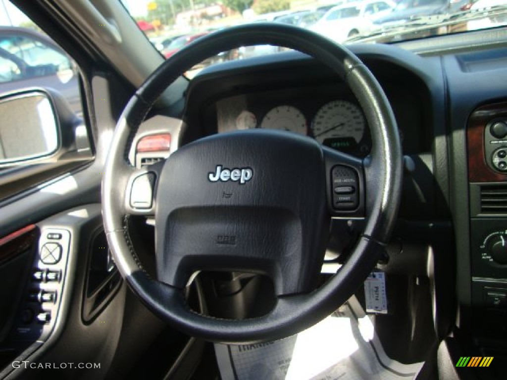 2003 Jeep Grand Cherokee Limited 4x4 Dark Slate Gray Steering Wheel Photo #53342398