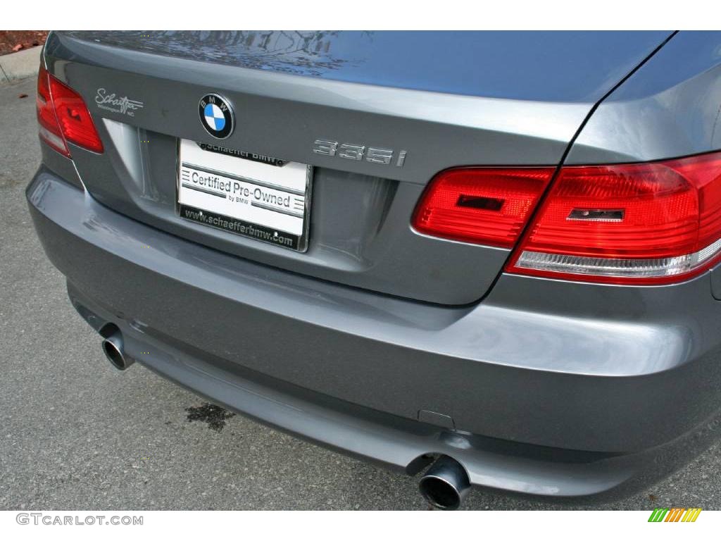 2007 3 Series 335i Coupe - Space Gray Metallic / Coral Red/Black photo #33