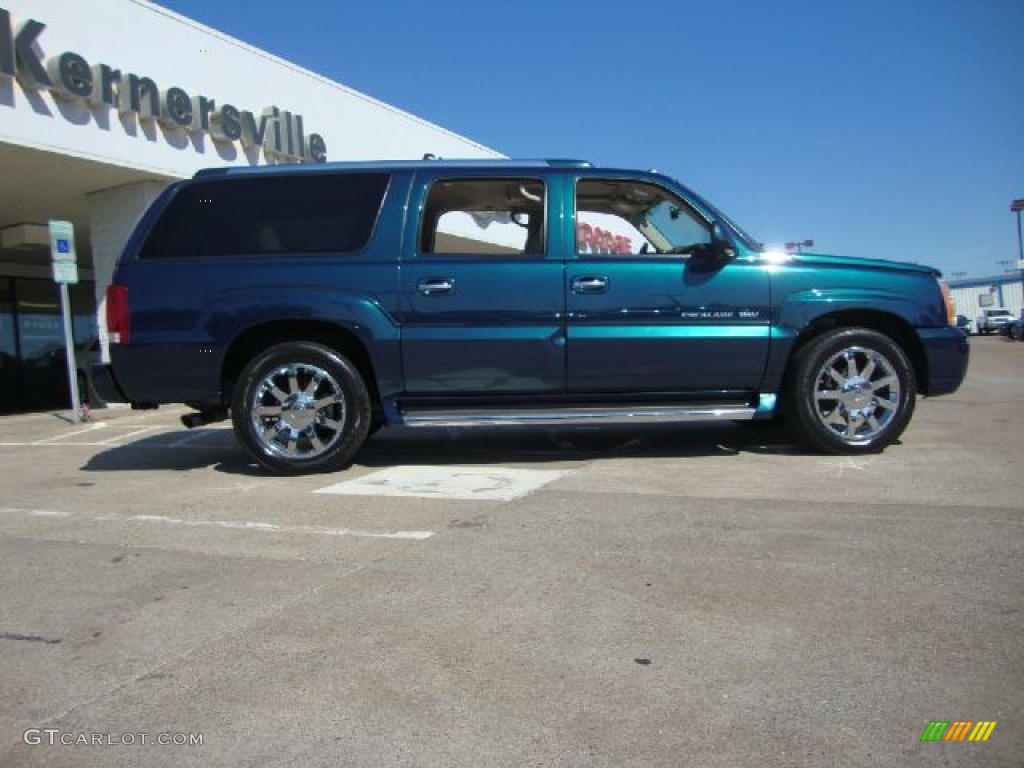 2005 Escalade ESV Platinum AWD - Rip Tide Blue / Shale photo #2