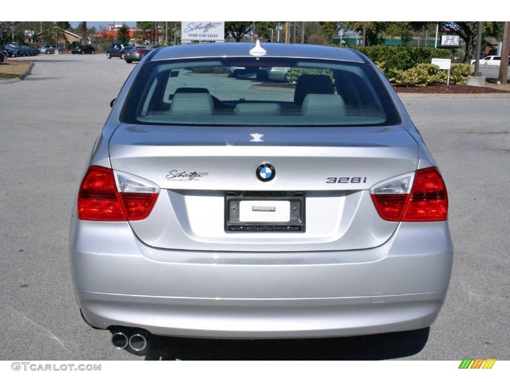 2007 3 Series 328i Sedan - Titanium Silver Metallic / Grey photo #6