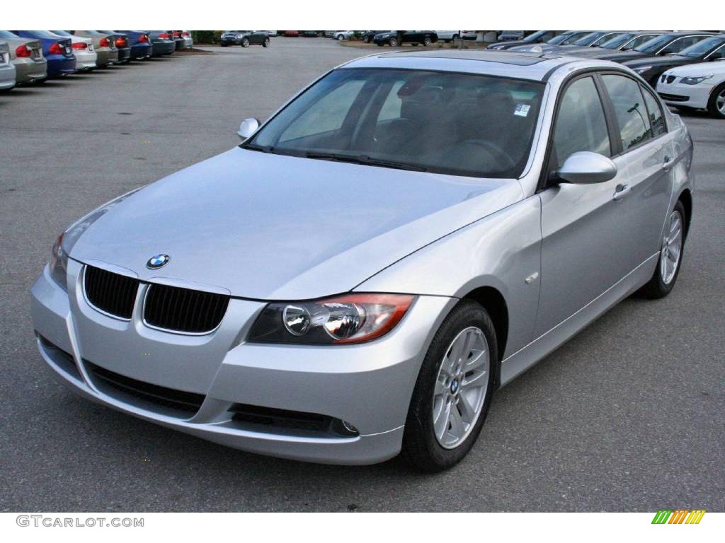 2007 3 Series 328i Sedan - Titanium Silver Metallic / Black photo #3
