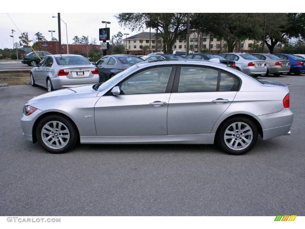 2007 3 Series 328i Sedan - Titanium Silver Metallic / Black photo #4