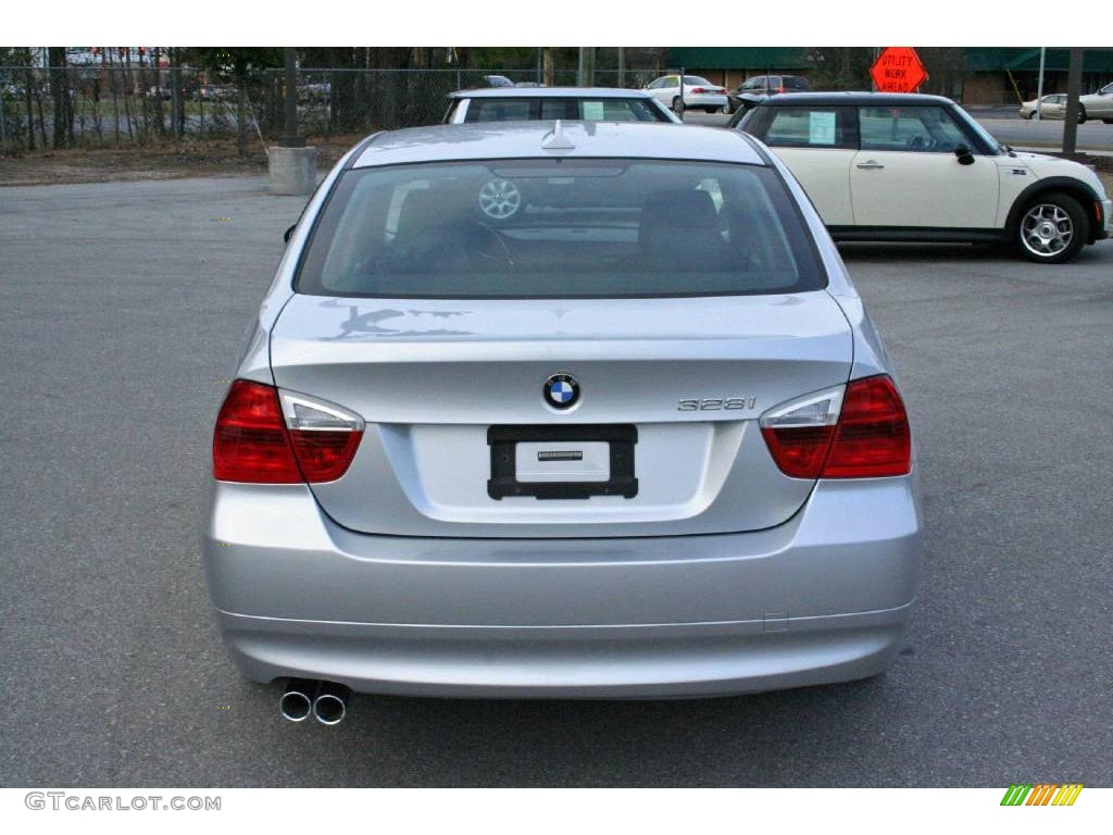 2007 3 Series 328i Sedan - Titanium Silver Metallic / Black photo #6