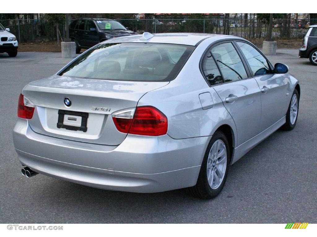 2007 3 Series 328i Sedan - Titanium Silver Metallic / Black photo #7