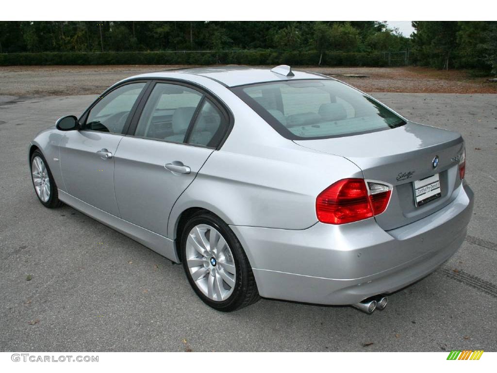 2007 3 Series 328i Sedan - Titanium Silver Metallic / Grey photo #3
