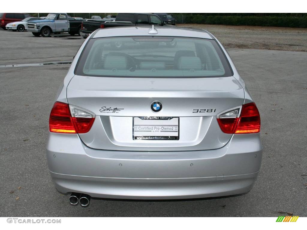 2007 3 Series 328i Sedan - Titanium Silver Metallic / Grey photo #4