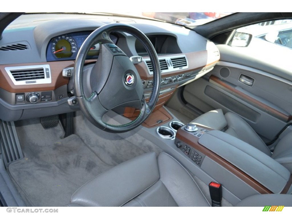 Flannel Grey Interior 2007 BMW 7 Series Alpina B7 Photo #53345065