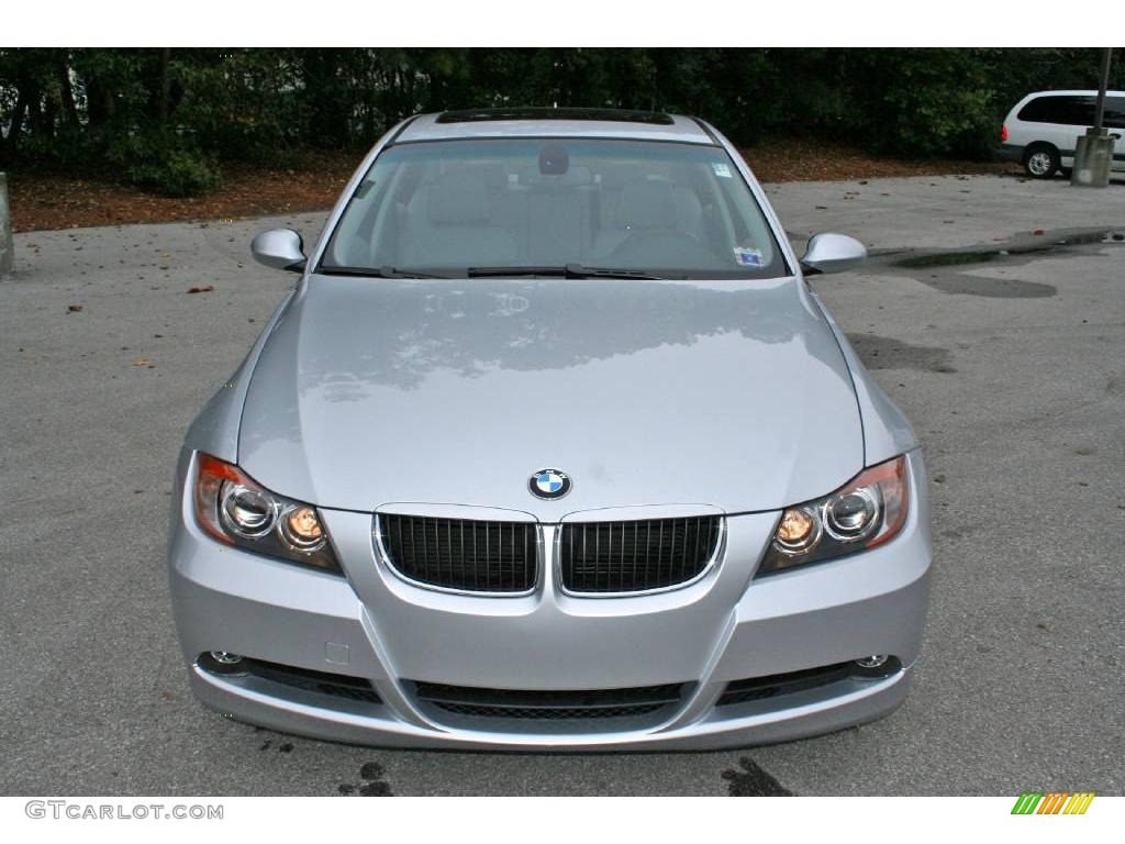 2007 3 Series 328i Sedan - Titanium Silver Metallic / Grey photo #8
