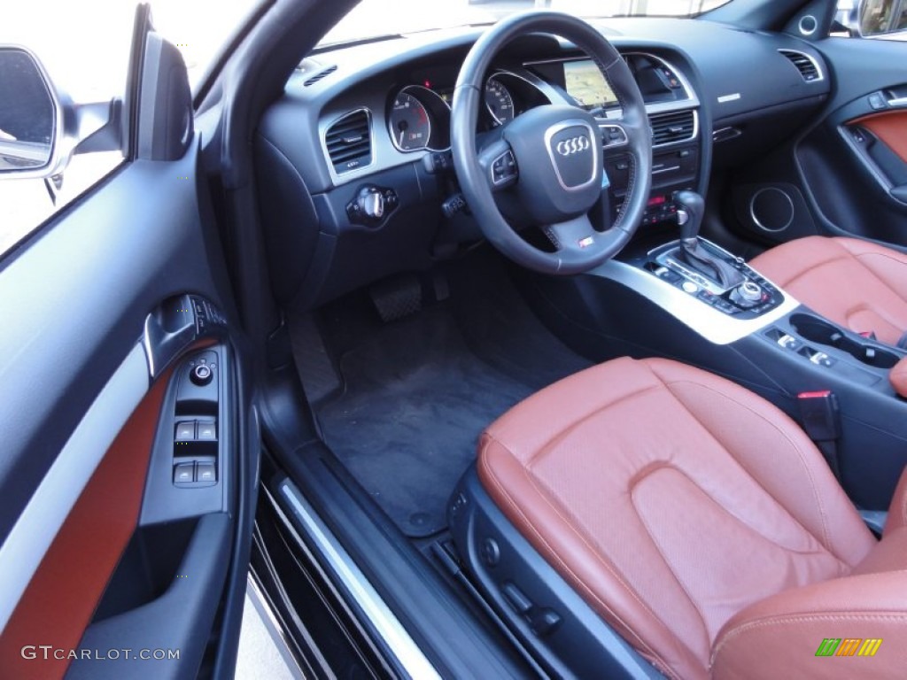 2010 Audi S5 3.0 TFSI quattro Cabriolet Tuscan Brown Silk Nappa Leather Dashboard Photo #53345797
