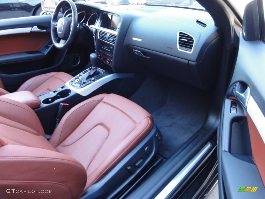 2010 Audi S5 3.0 TFSI quattro Cabriolet Tuscan Brown Silk Nappa Leather Dashboard Photo #53345848