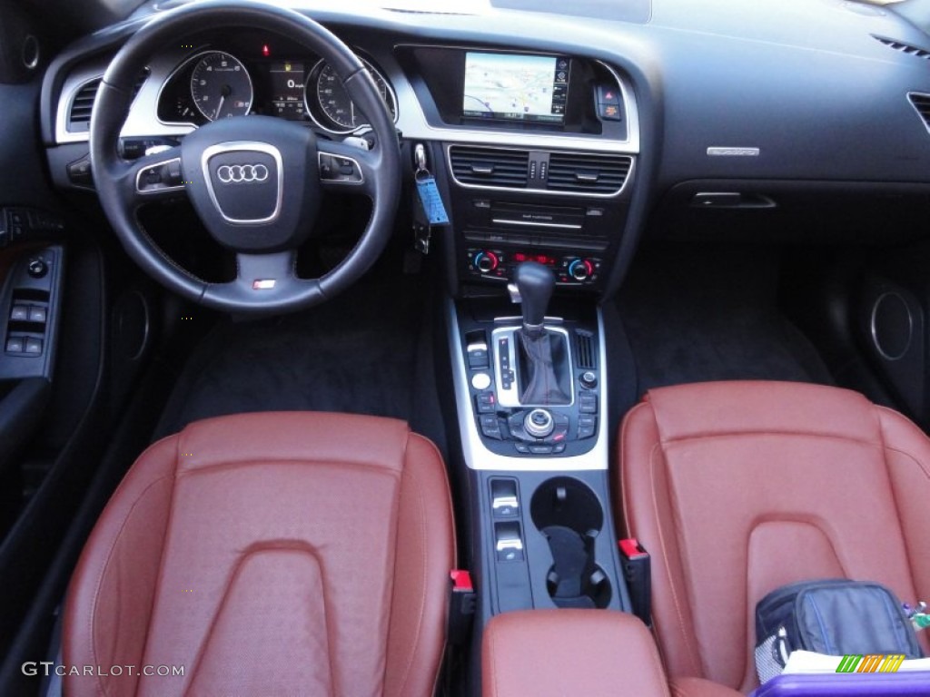 2010 Audi S5 3.0 TFSI quattro Cabriolet Tuscan Brown Silk Nappa Leather Dashboard Photo #53345959