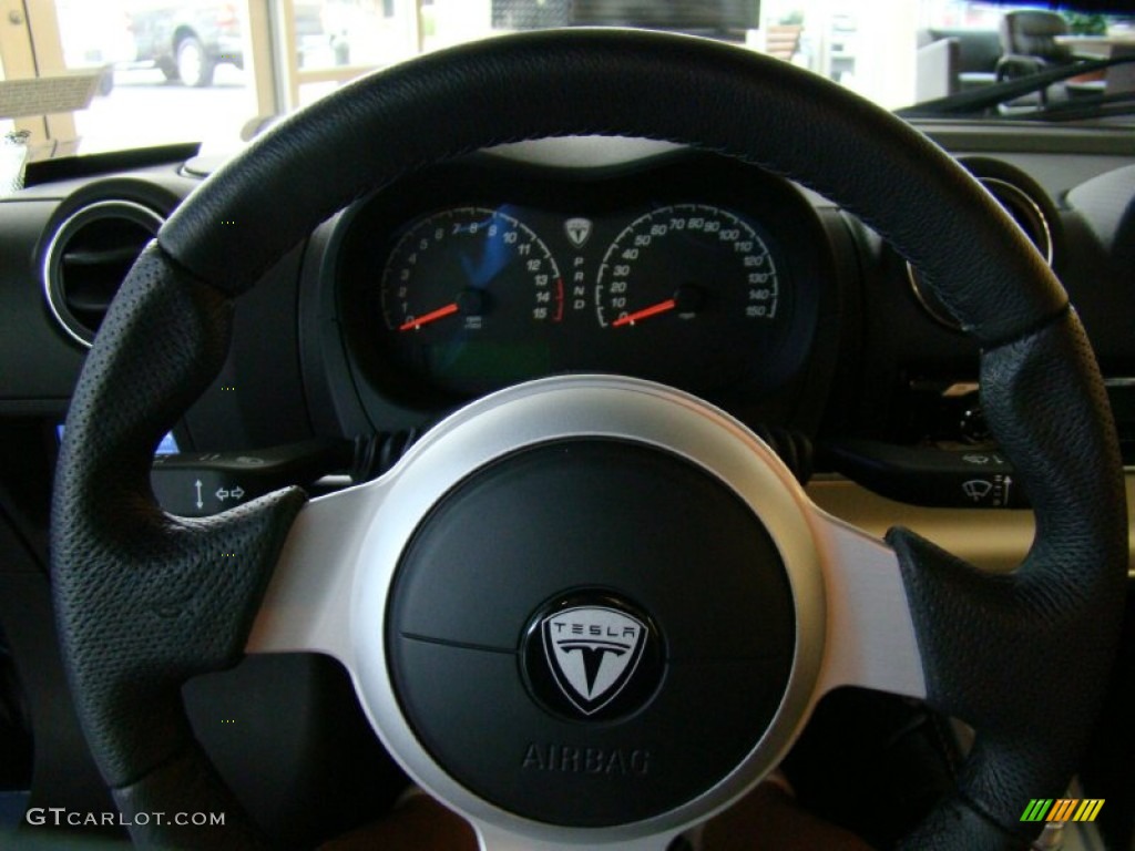 2008 Tesla Roadster Standard Roadster Model Black Steering Wheel Photo #53346460