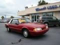 1993 Electric Red Metallic Ford Mustang LX Convertible  photo #2