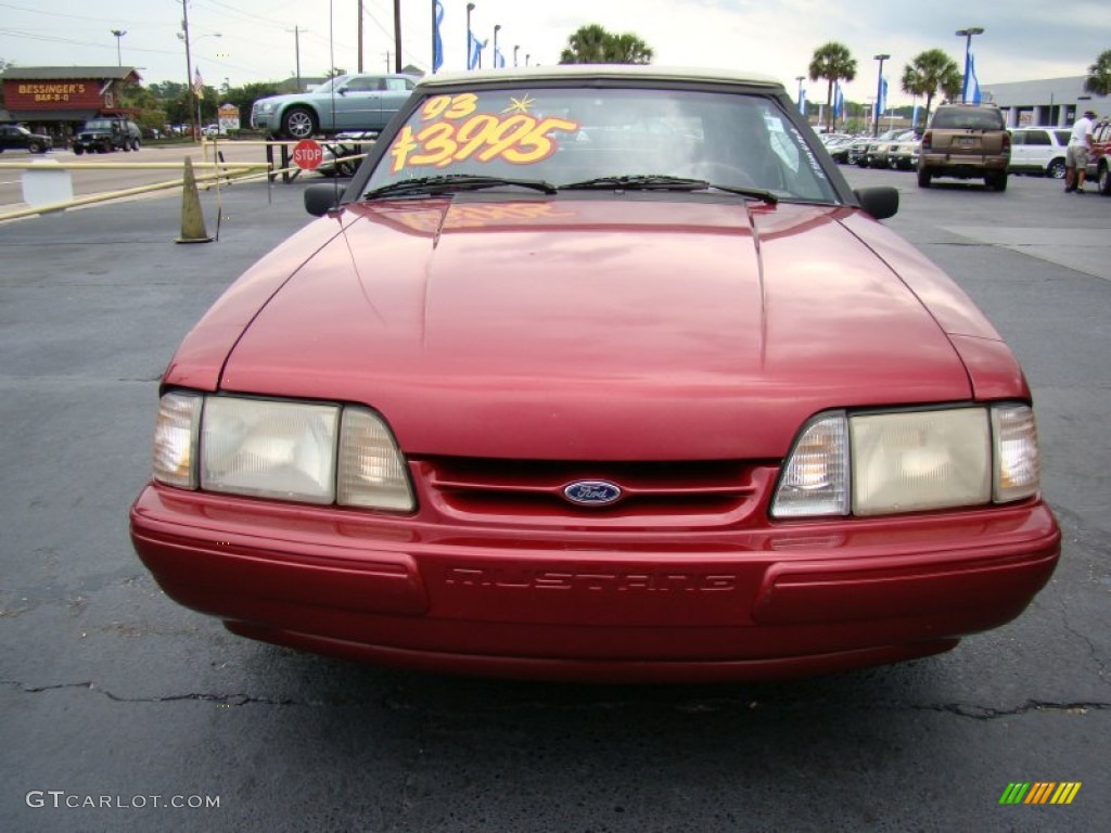 Electric Red Metallic 1993 Ford Mustang LX Convertible Exterior Photo #53346625