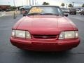 1993 Electric Red Metallic Ford Mustang LX Convertible  photo #3