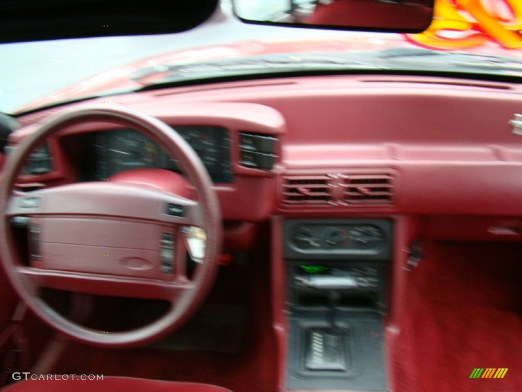 1993 Mustang LX Convertible - Electric Red Metallic / Red photo #12