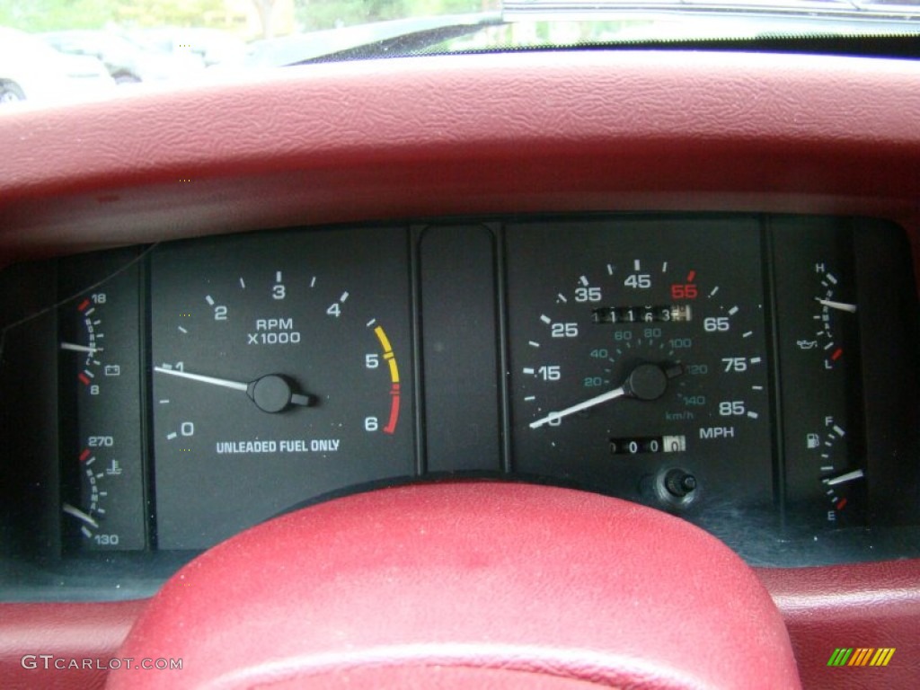 1993 Mustang LX Convertible - Electric Red Metallic / Red photo #19
