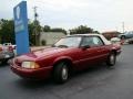 1993 Electric Red Metallic Ford Mustang LX Convertible  photo #24