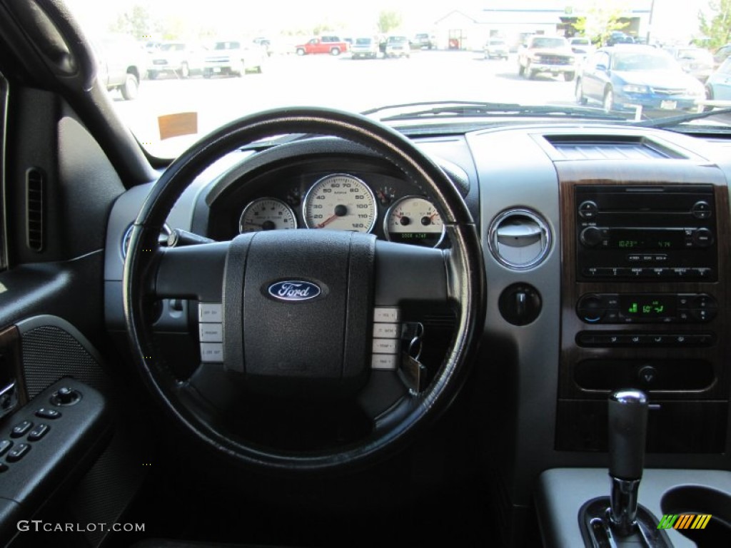 2004 F150 Lariat SuperCrew 4x4 - Black / Black photo #4