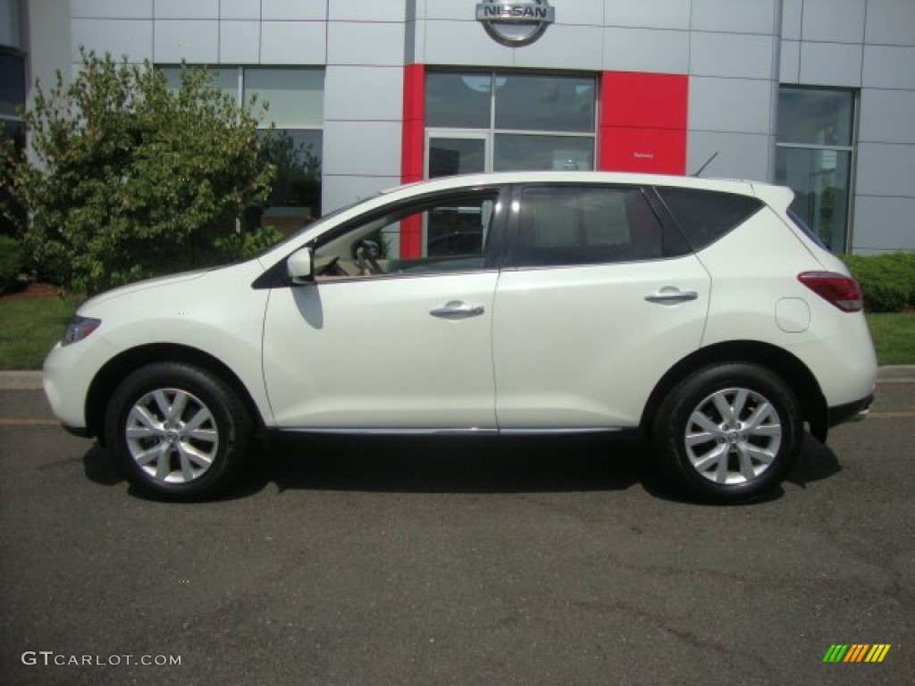 2011 Murano SL AWD - Glacier White Pearl / Beige photo #3