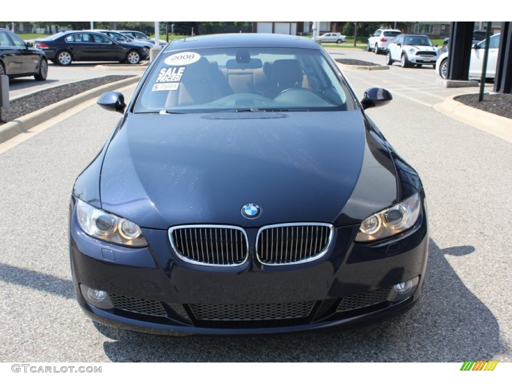 2008 3 Series 335xi Coupe - Monaco Blue Metallic / Black photo #2