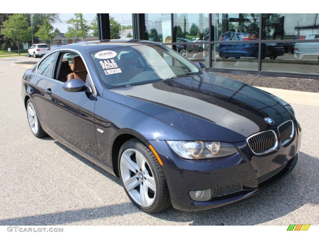 2008 3 Series 335xi Coupe - Monaco Blue Metallic / Black photo #3