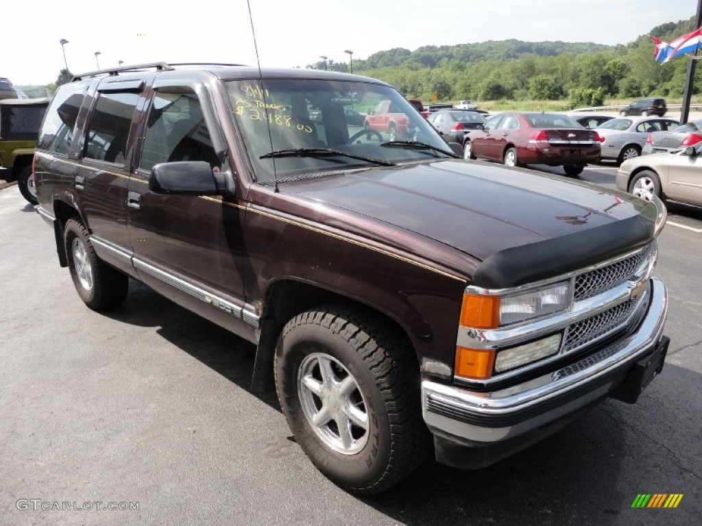 1996 Tahoe LS 4x4 - Dark Cherry Metallic / Red photo #7