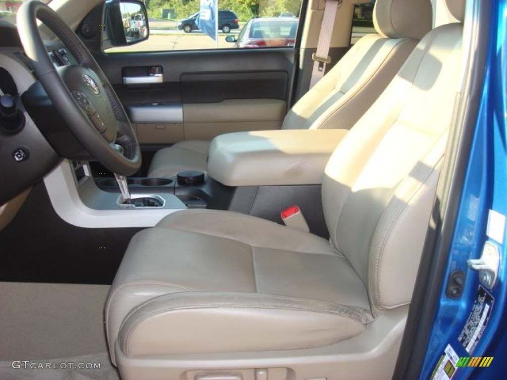 2008 Tundra Limited CrewMax - Blue Streak Metallic / Beige photo #9