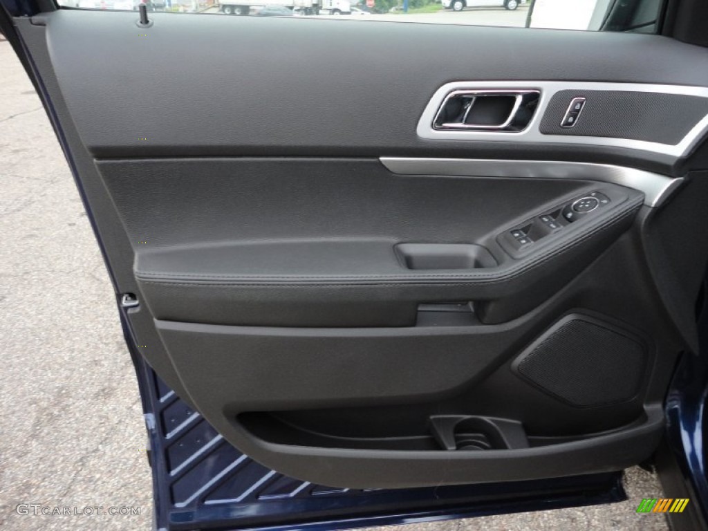 2012 Ford Explorer XLT EcoBoost Charcoal Black Door Panel Photo #53350891
