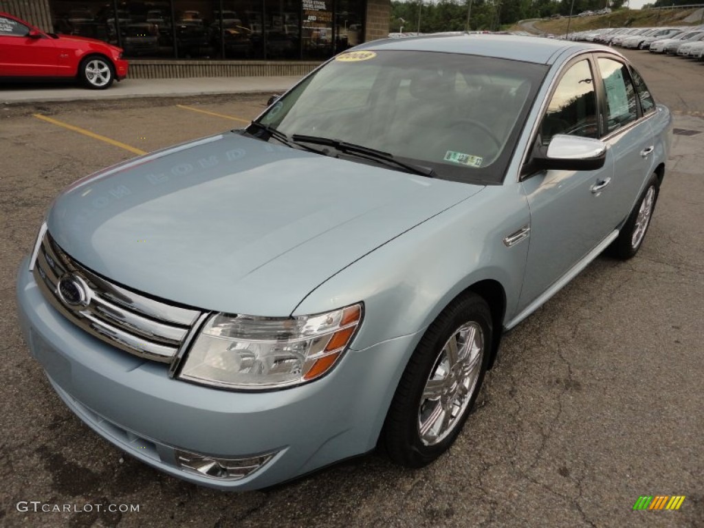 2008 Taurus Limited AWD - Light Ice Blue Metallic / Medium Light Stone photo #8