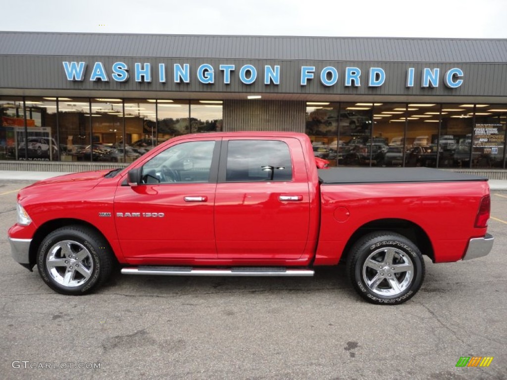 2011 Ram 1500 Big Horn Crew Cab 4x4 - Flame Red / Dark Slate Gray/Medium Graystone photo #1