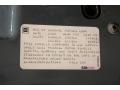 1995 Oldsmobile Cutlass Supreme S Sedan Info Tag