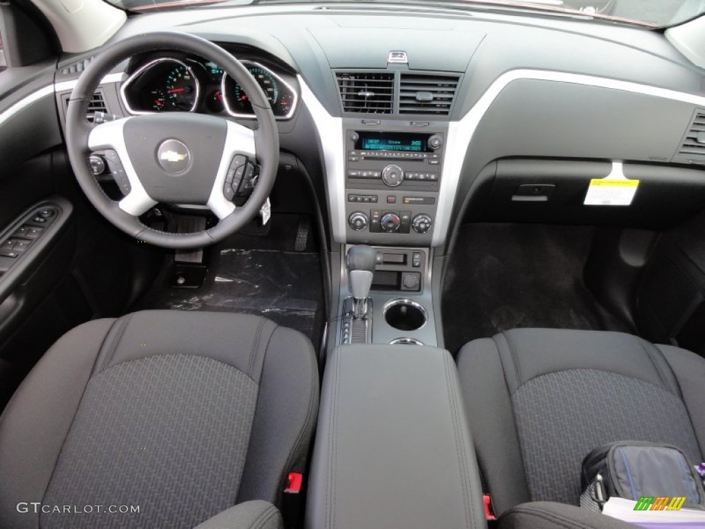2012 Chevrolet Traverse LT AWD Ebony Dashboard Photo #53353585