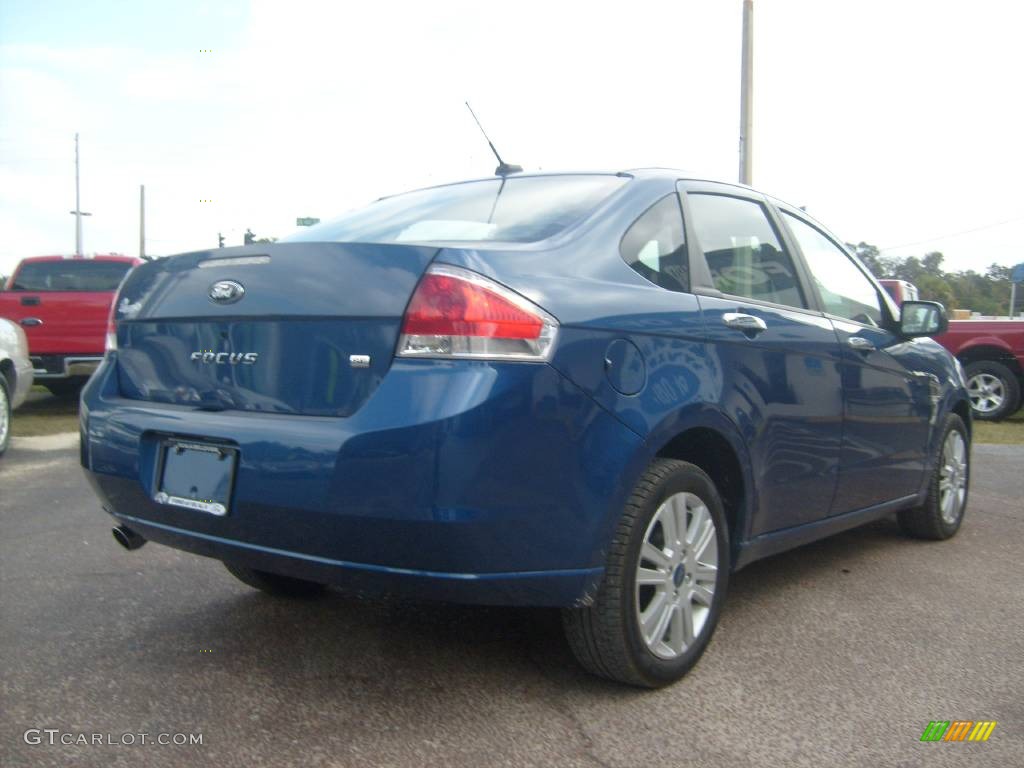 2008 Focus SE Sedan - Vista Blue Metallic / Medium Stone photo #3