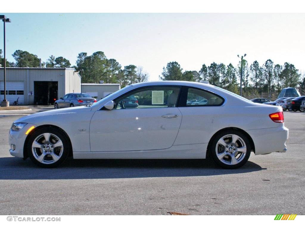 2007 3 Series 328i Coupe - Alpine White / Cream Beige photo #4