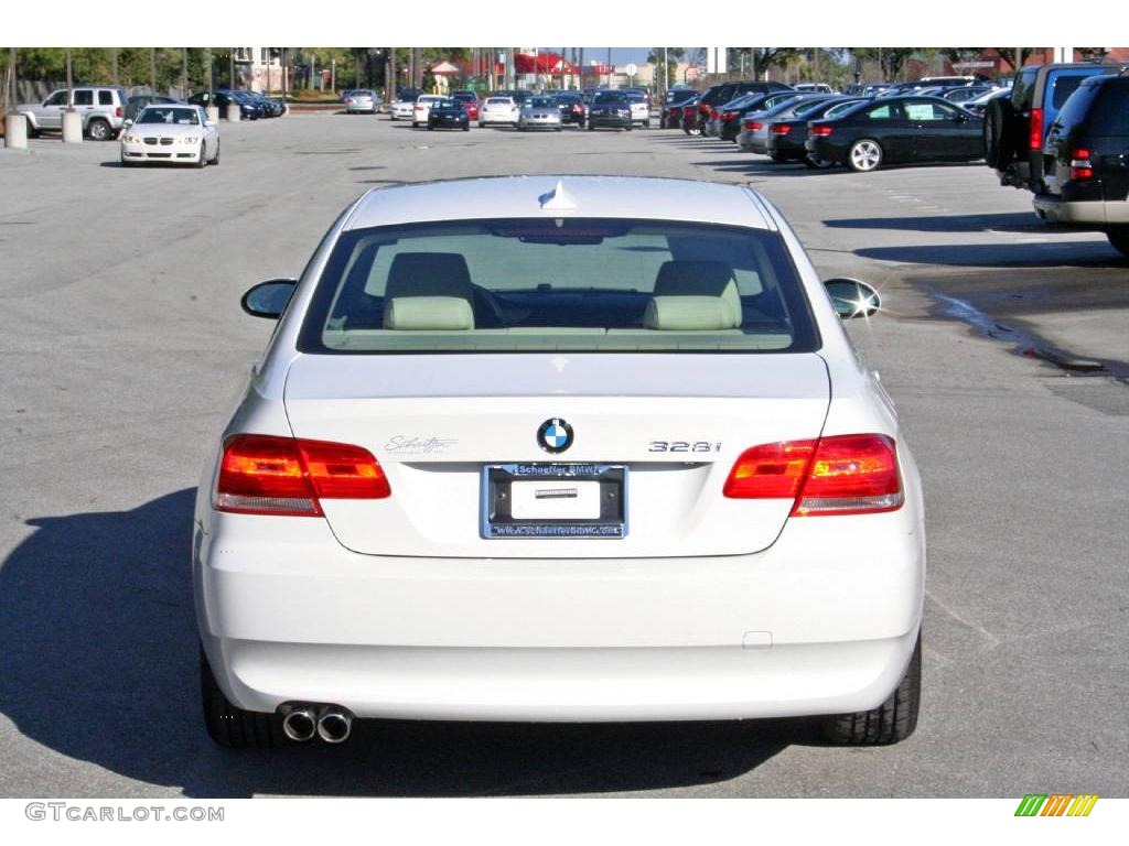 2007 3 Series 328i Coupe - Alpine White / Cream Beige photo #6